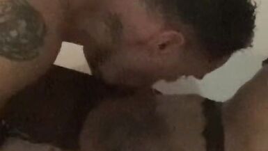 Sucking tranny cock with footjob - 2 image