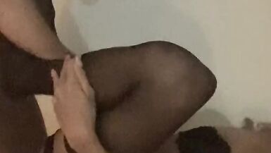 Sucking tranny cock with footjob - 9 image