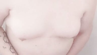 Hot Trans Bitch Playing With Herself in the Shower Vertical Video - 7 image