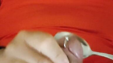 Sissy cuckold AlexSandra eats cum. Second portion. - 11 image