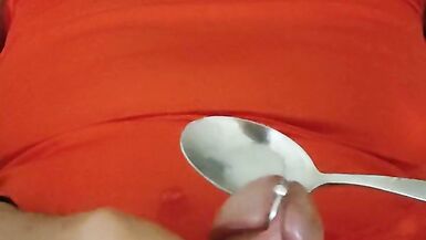 Sissy cuckold AlexSandra eats cum. Second portion. - 15 image