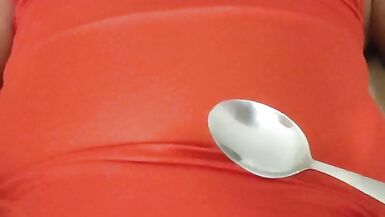 Sissy cuckold AlexSandra eats cum. Second portion.