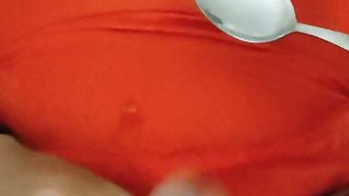 Sissy cuckold AlexSandra eats cum. Second portion. - 5 image