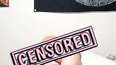 Sissy school girl fucking self with dildo - 4 image