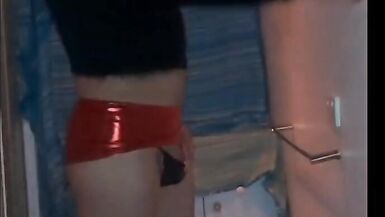 Some teasing in my little red mini and black and white socks - 7 image