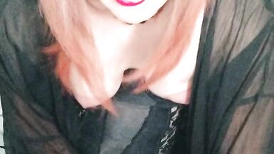 Trans redhead at play - 5 image