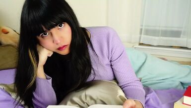 Nerdy classmate makes you serve her cock