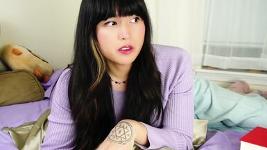 Nerdy classmate makes you serve her cock - 3 image