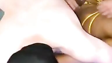 Guy Sucks Shemale While Getting Fucked By Another - 5 image