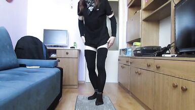 Luna Purple In Sexy Black Satin Panties Dancing- eluna 84 - 14 image