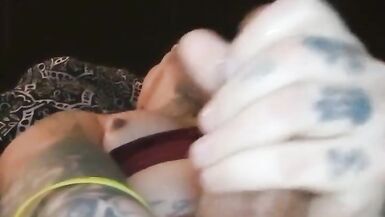 Trans beauty enjoys cum shots all around - 3 image