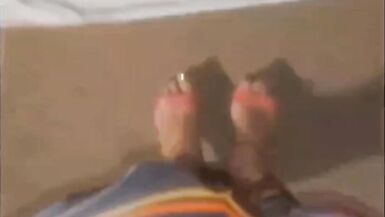 I made a quick feet teaser with my irradescent glitter nail polish I feel so sexy with painted toes - 2 image