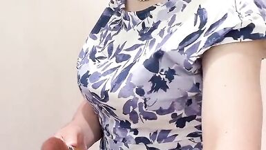 Matured cross dresser wearing a blonde wig and masturbated in a rest room - 10 image