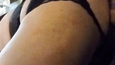 Panties on in the doggie position taking big dildo - 13 image