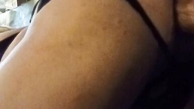 Panties on in the doggie position taking big dildo - 7 image