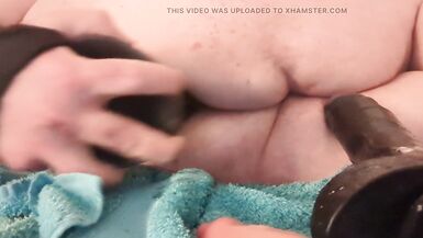 Fat Sissy toying her ass with different dildos - 9 image