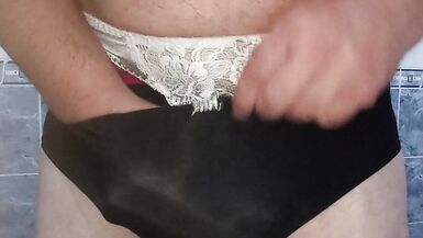 Wife panties cumshots