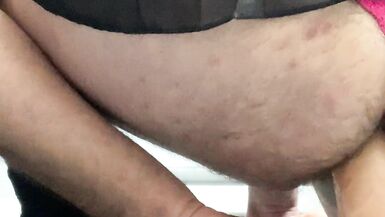 Dildo pushing panties up my ass - 5 image