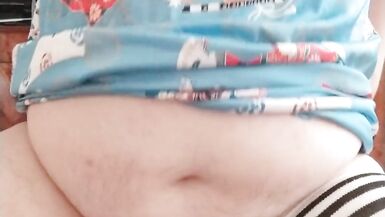 Sissy Aleksa jercing her small dick in china dress and cum - 6 image