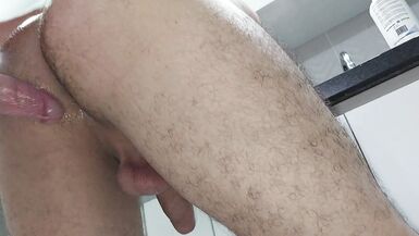 I get horny with the guy who fixes my plumbing. Part 3. I put his cock in my ass - 5 image
