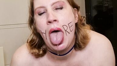 enjoying an extra sloppy throatfuck with my toy - 11 image