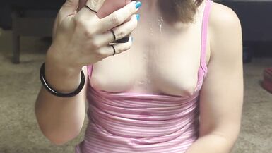 Linzy19 Strokes to Orgasm Wearing a Pink Ballgag! - 7 image