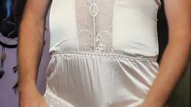 My new pink nylon romper - 1 image