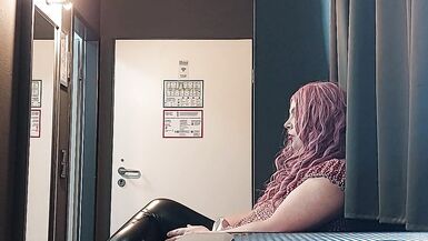 Crossdresser juvia jolie waiting for her daddy in a hotel