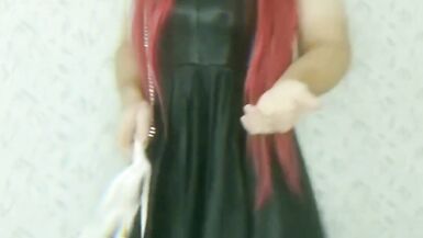 I'm in a leather dress