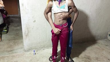 Inexperienced boy tore the eunuch's ass. Early this morning he fucked the eunuch. - 4 image