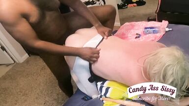 Camera 2 - Black Bear in Wolf Mask Destroys Femboy White Pussy Rough with Toys and BBC - Candy Ass Sissy - 12 image