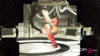 Big tits hot slut hottie in restraints gets fuckd hard by shemale android in the sci-fi dungeon - 10 image