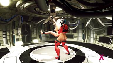 Big tits hot slut hottie in restraints gets fuckd hard by shemale android in the sci-fi dungeon - 12 image