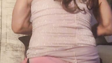 Crossdressing sissy taken a fat 10 incher. Cum on cock and ducks it clean them fucks herself to another orgasm - 14 image