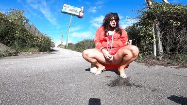 JoanaLoveTs warm up afternoon (Driving, walking, masturbating, pissing and cumming) - 12 image