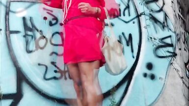 JoanaLoveTs warm up afternoon (Driving, walking, masturbating, pissing and cumming) - 3 image