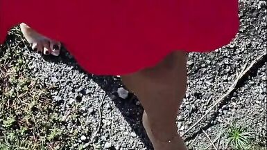 JoanaLoveTs warm up afternoon (Driving, walking, masturbating, pissing and cumming) - 5 image