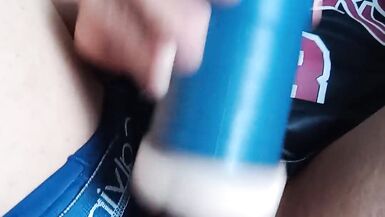 punching my dick in the fake pussy - 14 image