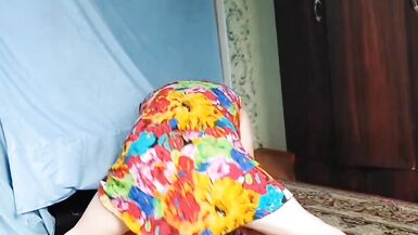 +18 Youtube Model Crossdresserkitty Sexy Villager Housewife Dress Long Stockings White BBW Femboy Stripteasing At Stepsister - 6 image