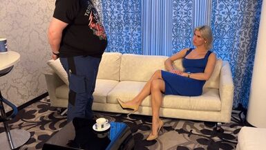 Strict boss...! Warning or swallow sperm?