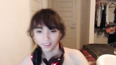 Aya cute brunette girl strip and shows off - 12 image