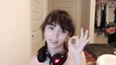 Aya cute brunette girl strip and shows off - 14 image