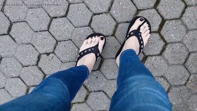 I love showing off my sexy feet in public - 10 image