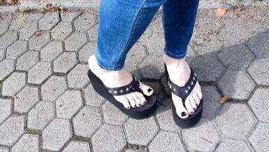 I love showing off my sexy feet in public - 13 image
