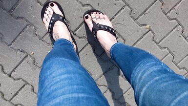I love showing off my sexy feet in public - 5 image
