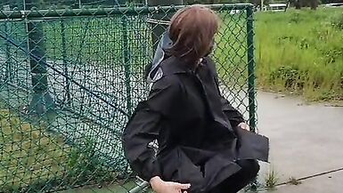 Back to where I got caught !!! Gina cum at park - 14 image