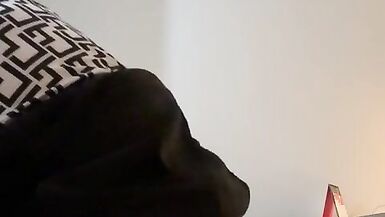 Hijabi trans in skirt rides a dildo - 14 image