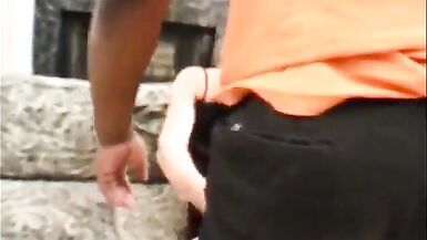 Mature fair-haired t-lady Candy Honey Bunsenjoys getting her big butt smashed with big black tool - 2 image