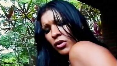 Blond girl fucking with she-male - 7 image