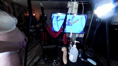 LizzyYum november 2023 amber wand quickie 5 (hangman) Post Op Orgasm Pussy Masturbation Teasing - 2 image